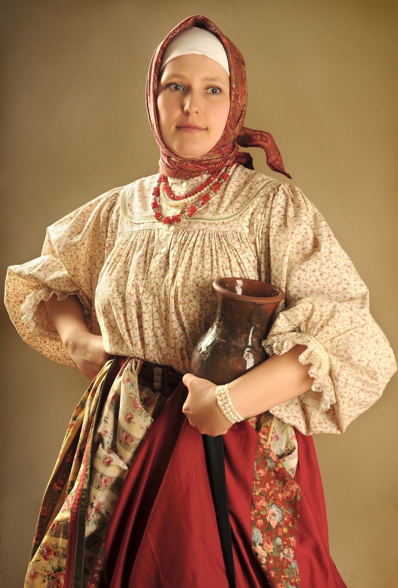 Girls in Slavic costumes in Huaybei