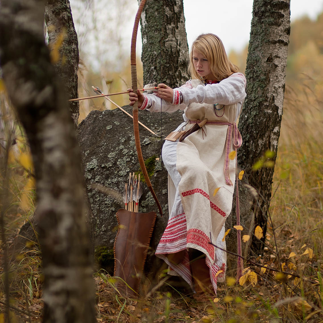 Sexy photo Girls in Slavic costumes in Huaybei